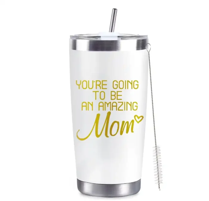 1_副本-15.webp New Mom Gifts For Women First Time Mom Christmas Gifts for Expecting to be Mother 20oz White Insulated Stainless Steel Tumbler Mother’s Day Birthday Baby Showers Gender Reveals Presents - Image 1