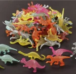 OuMuaMua 78pcs Glow in the Dark Dinosaur Toys Set, Mini Plastic Realistic Dinosaur Figures Glow Toys for Kids Goody Bag Stuffers, Dinosaurs Theme Party Favors Supplies