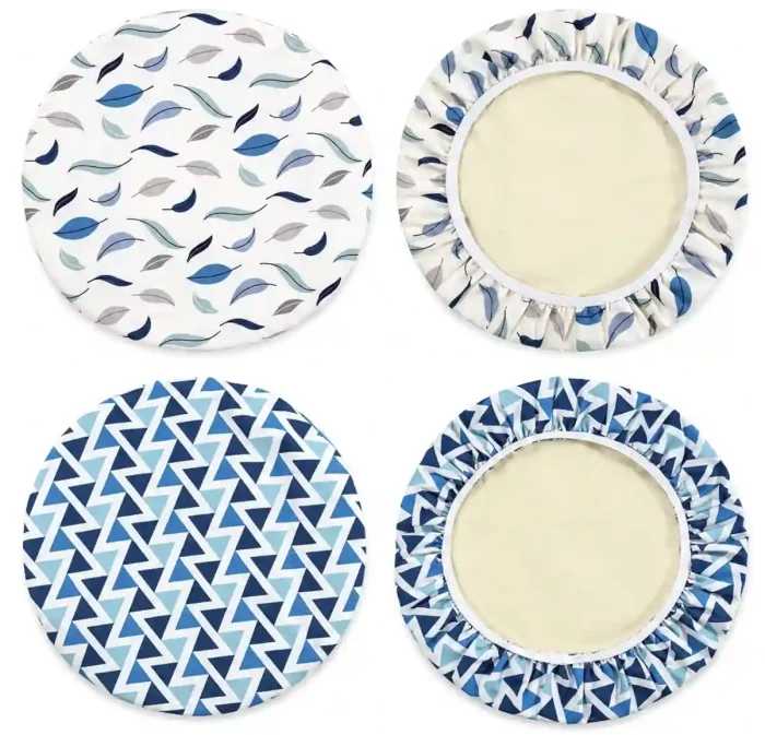 1_副本-5-2.webp 2 Pack 9.84 Inch Bowl Covers, 2 Designs Reusable Cotton Wraps, Friendly Elastic Bowl Lids For Bowls, Leftover Food Storage - Image 1
