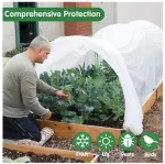 Plant Covers Freeze Protection, 10ft x 30ft 1.41oz/yd² White Frost Cloth Plant Blankets with 20 Stainless Steel Clips Floating Row Covers for Outdoor Gardens Vegetables Winter Frost Pests Protection - Image 3