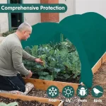 Plant Covers Freeze Protection, 10ft x 50ft 1.41 oz/yd² Frost Cloth Plant Blankets Floating Row Covers with 35 Stainless Steel Clips for Winter Plants Gardens Frost/Sun Pests Protection, Dark Green - Image 3