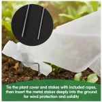 Plant Covers Freeze Protection, 10ft x 30ft 1.41oz/yd² White Frost Cloth Plant Blankets with 20 Stainless Steel Clips Floating Row Covers for Outdoor Gardens Vegetables Winter Frost Pests Protection - Image 2
