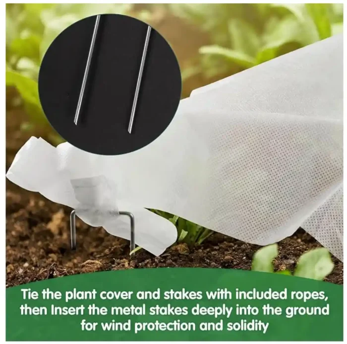 Plant Covers Freeze Protection, 10ft x 30ft 1.41oz/yd² White Frost Cloth Plant Blankets with 20 Stainless Steel Clips Floating Row Covers for Outdoor Gardens Vegetables Winter Frost Pests Protection - Image 2