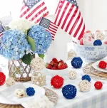 GuassLee 18pcs 4th of July Patriotic Decorative Balls Rattan Decoration - Red Blue White Balls for Independence Day Home Decor Craft Vase Bowl Filler Table Party Supplies Decorations - Image 4