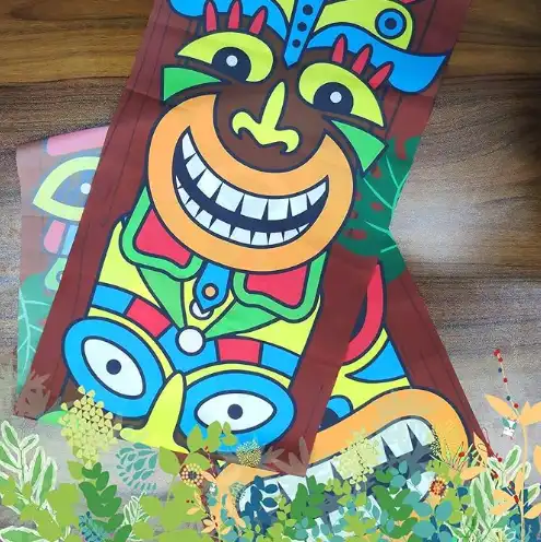 444_副本.webp Hawaiian Luau Party Decoration Supplies, Tiki Totem Door Banner Sign for Aloha Hawaii Luau Tropical Moana Birthday Party Decorations, Tiki Decorations Outdoor - Image 1