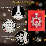 2026 Dated Metal Snowflake Gnome Christmas Ornaments for Tree Decorations DIY Craft Winter Snowflake Keepsake Gifts Home Party Decor - Image 2