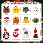 Christmas Tree Plush Ornaments, 12 Pcs Small Plush Christmas Hanging Ornaments Set, Soft Mini Stuffed Animal Toys for Mini Xmas Tree Hanging Decorations Supplies - Image 2