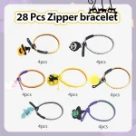 OuMuaMua Kids Halloween Party Favors Zipper Bracelets, 28 Pack Glow in the Dark Halloween Zipper Wristbands for Kids Gifts, Giveaways,Goodie Bag Fillers - Image 6