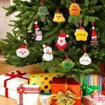 Christmas Tree Plush Ornaments, 12 Pcs Small Plush Christmas Hanging Ornaments Set, Soft Mini Stuffed Animal Toys for Mini Xmas Tree Hanging Decorations Supplies - Image 3