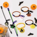 OuMuaMua Kids Halloween Party Favors Zipper Bracelets, 28 Pack Glow in the Dark Halloween Zipper Wristbands for Kids Gifts, Giveaways,Goodie Bag Fillers - Image 7