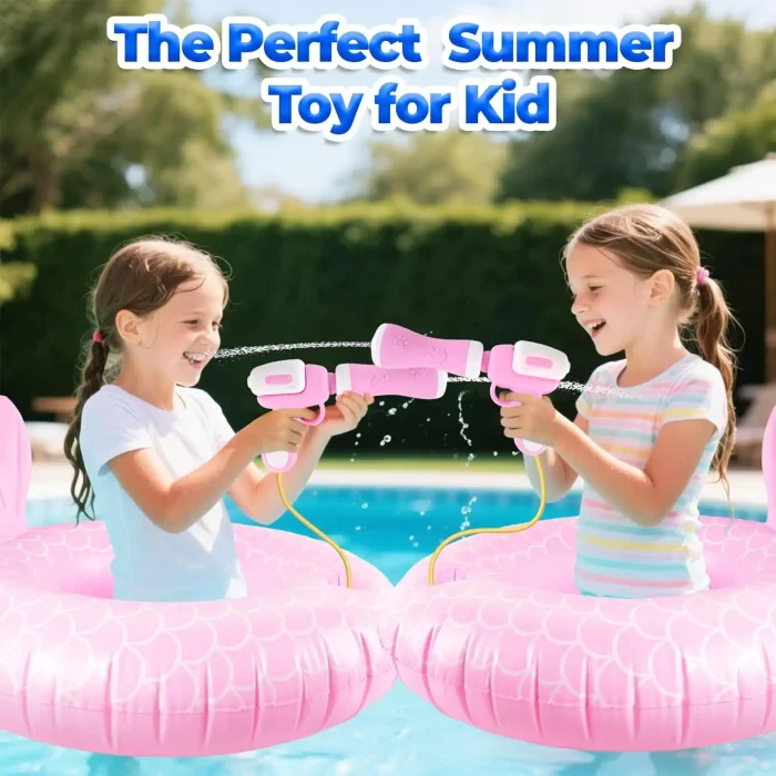 Mermaid Pool Float Toys with Water Gun for Girls Kids 3-5 Years Old, Inflatable Pool Floats for Toddlers Swim Floats Kids Beach Toys - Image 5