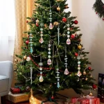 GuassLee Christmas Crystal Prism Ornaments for Christmas Tree - 6pcs Iridescent Teardrop Crystal Glass Sun Catcher for Christmas Decorations Indoor Tree Birthday Party Decor - Image 2