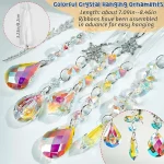 GuassLee Christmas Crystal Prism Ornaments for Christmas Tree - 6pcs Iridescent Teardrop Crystal Glass Sun Catcher for Christmas Decorations Indoor Tree Birthday Party Decor - Image 4