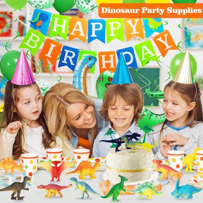 OuMuaMua 78pcs Glow in The Dark Dinosaur Toys Set, Mini Plastic Realistic Dinosaur Figures Glow Toys for Kids Goody Bag Stuffers, Dinosaurs Theme Party Favors Supplies - Image 2